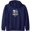 Transformers Bumblebee Chill Vibes Portrait Zip Hoodie(Navy Blue)