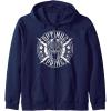 Transformers Optimus Prime Vintage Rock Lightning Logo Zip Hoodie(Navy Blue)