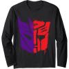 Transformers: War For Cybertron Spray Paint Split Logo Long Sleeve T-Shirt(Black)