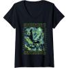 Womens Transformers: War For Cybertron Soundwave Portrait V-Neck T-Shirt(Black)