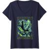 Womens Transformers: War For Cybertron Soundwave Portrait V-Neck T-Shirt(Navy Blue)