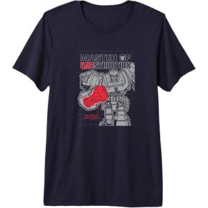 Transformers Megatron Master Of Destruction Color Pop Premium T-Shirt(Navy Blue)