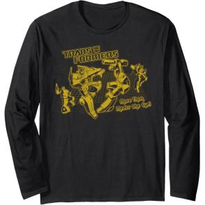 Transformers More Than Meets The Eye Battle Grid Long Sleeve T-Shirt(Black)