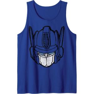 Transformers Optimus Prime Vintage Big Face Tank Top(Royal Blue)