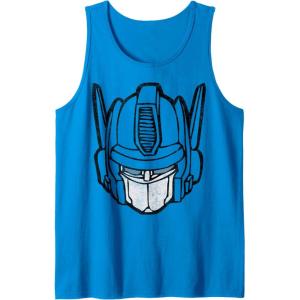 Transformers Optimus Prime Vintage Big Face Tank Top(Sapphire Blue)