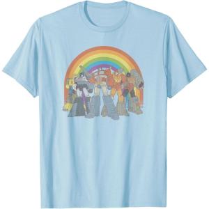 Transformers Pride Rainbow Heroes Unite T-Shirt(Baby Blue)