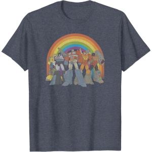Transformers Pride Rainbow Heroes Unite T-Shirt(Heather Blue)