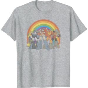 Transformers Pride Rainbow Heroes Unite T-Shirt(Heather Grey)