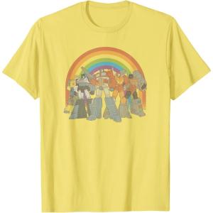 Transformers Pride Rainbow Heroes Unite T-Shirt(Lemon Yellow)