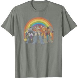 Transformers Pride Rainbow Heroes Unite T-Shirt(Olive Heather)