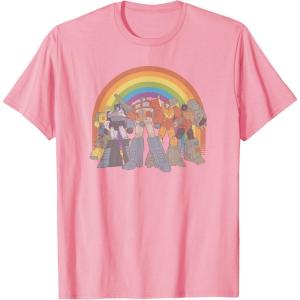Transformers Pride Rainbow Heroes Unite T-Shirt(Pink)