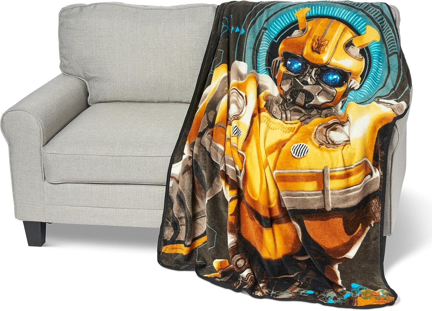 imageNorthwest Transformers Micro Raschel Throw Blanket Ultra Soft Throw 46 x 60 Inches Be Alert46 x 60