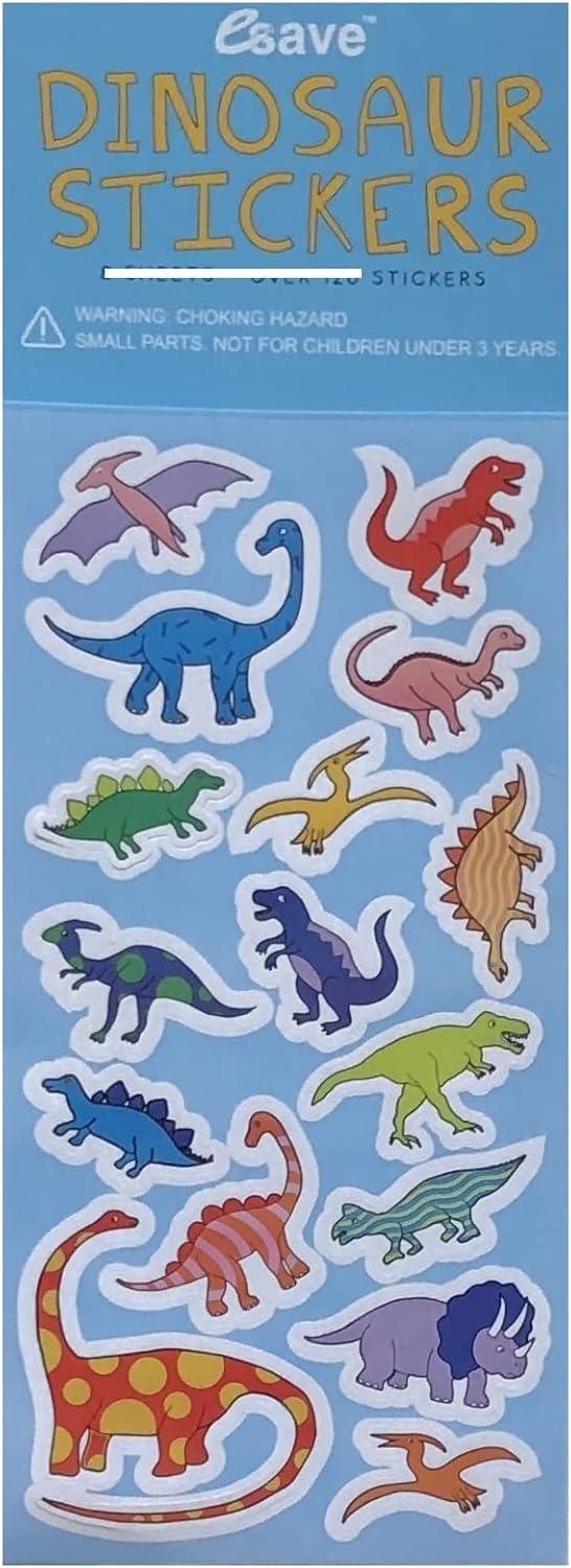 imageTransformers Party Supplies Bundle Pack includes 24 Dessert Paper Plates 2 Plastic Table Covers 1 Dinosaur Sticker Sheet