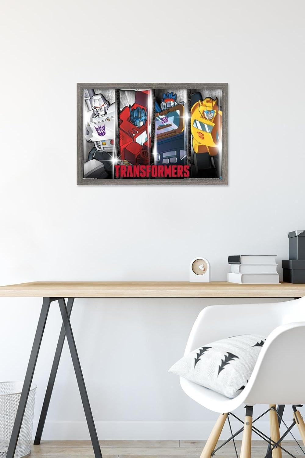 imageTrends International Hasbro Transformers Classic Wall Poster 22375quot x 34quot Premium Unframed VersionBarnwood Framed Version