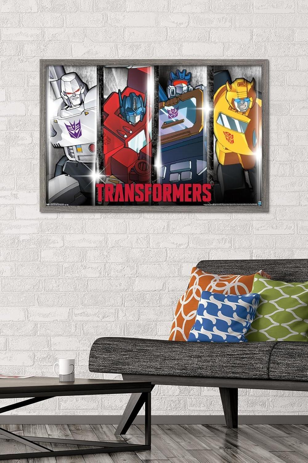 imageTrends International Hasbro Transformers Classic Wall Poster 22375quot x 34quot Premium Unframed VersionBarnwood Framed Version