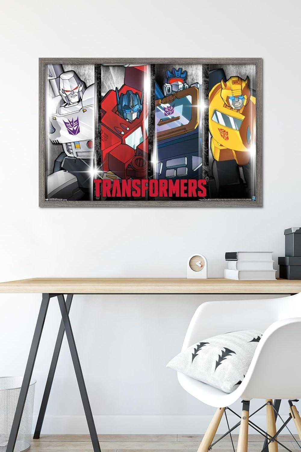 imageTrends International Hasbro Transformers Classic Wall Poster 22375quot x 34quot Premium Unframed VersionBarnwood Framed Version