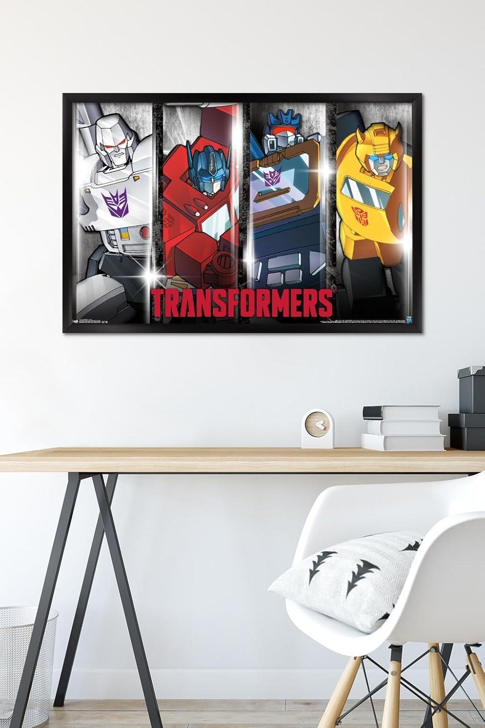 imageTrends International Hasbro Transformers Classic Wall Poster 22375quot x 34quot Premium Unframed VersionBlack Framed Version