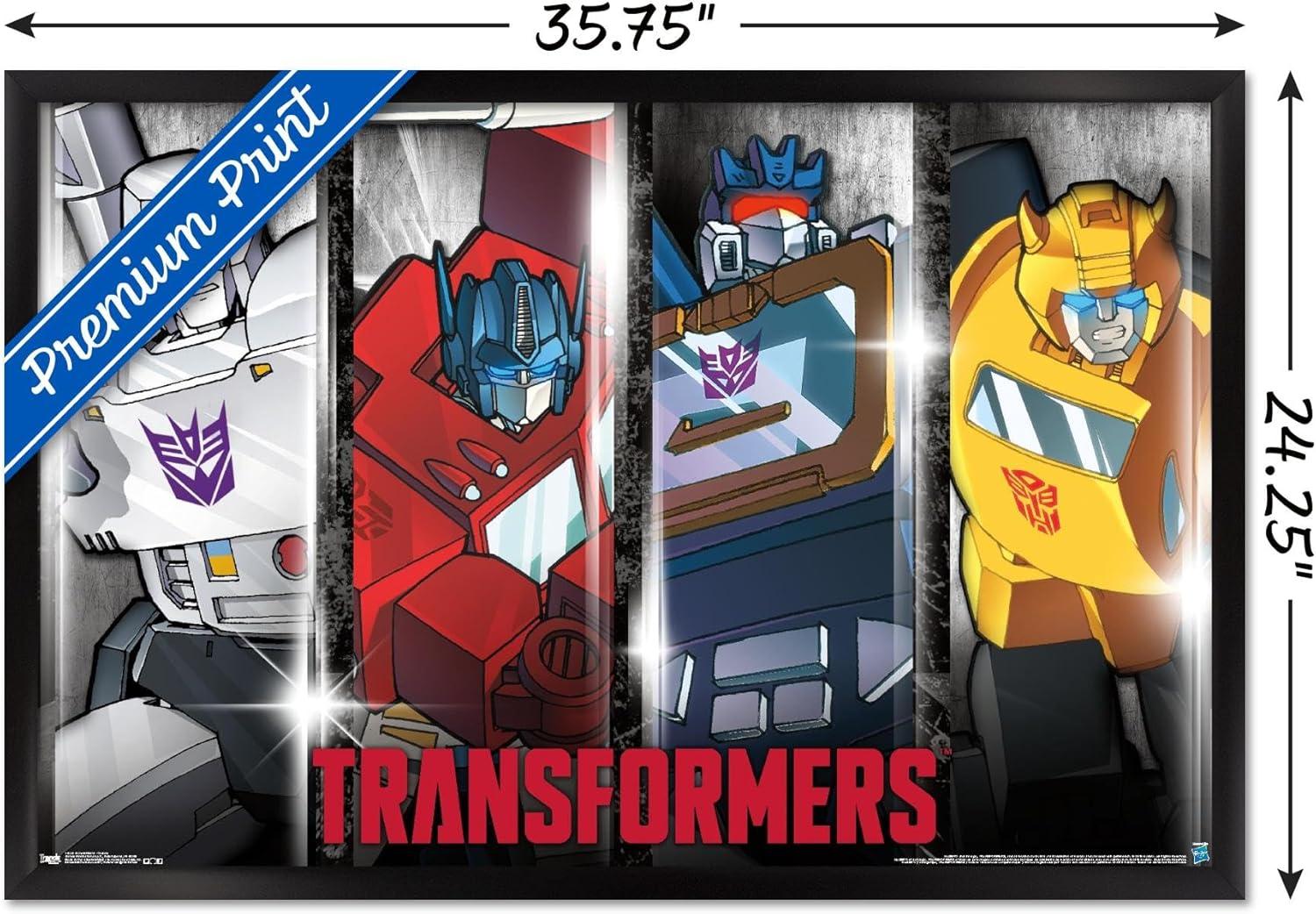 imageTrends International Hasbro Transformers Classic Wall Poster 22375quot x 34quot Premium Unframed VersionBlack Framed Version