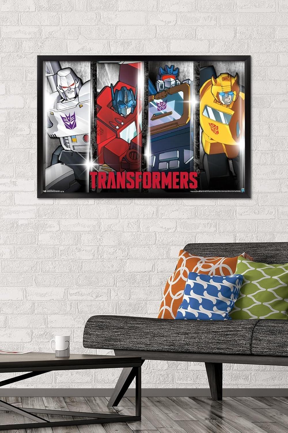 imageTrends International Hasbro Transformers Classic Wall Poster 22375quot x 34quot Premium Unframed VersionBlack Framed Version