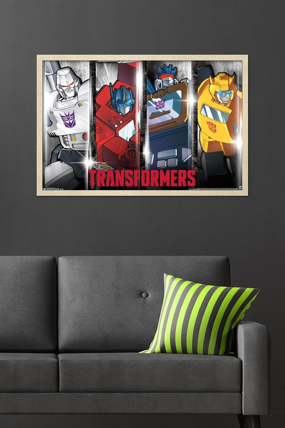 imageTrends International Hasbro Transformers Classic Wall Poster 22375quot x 34quot Premium Unframed VersionBlonde Framed Version