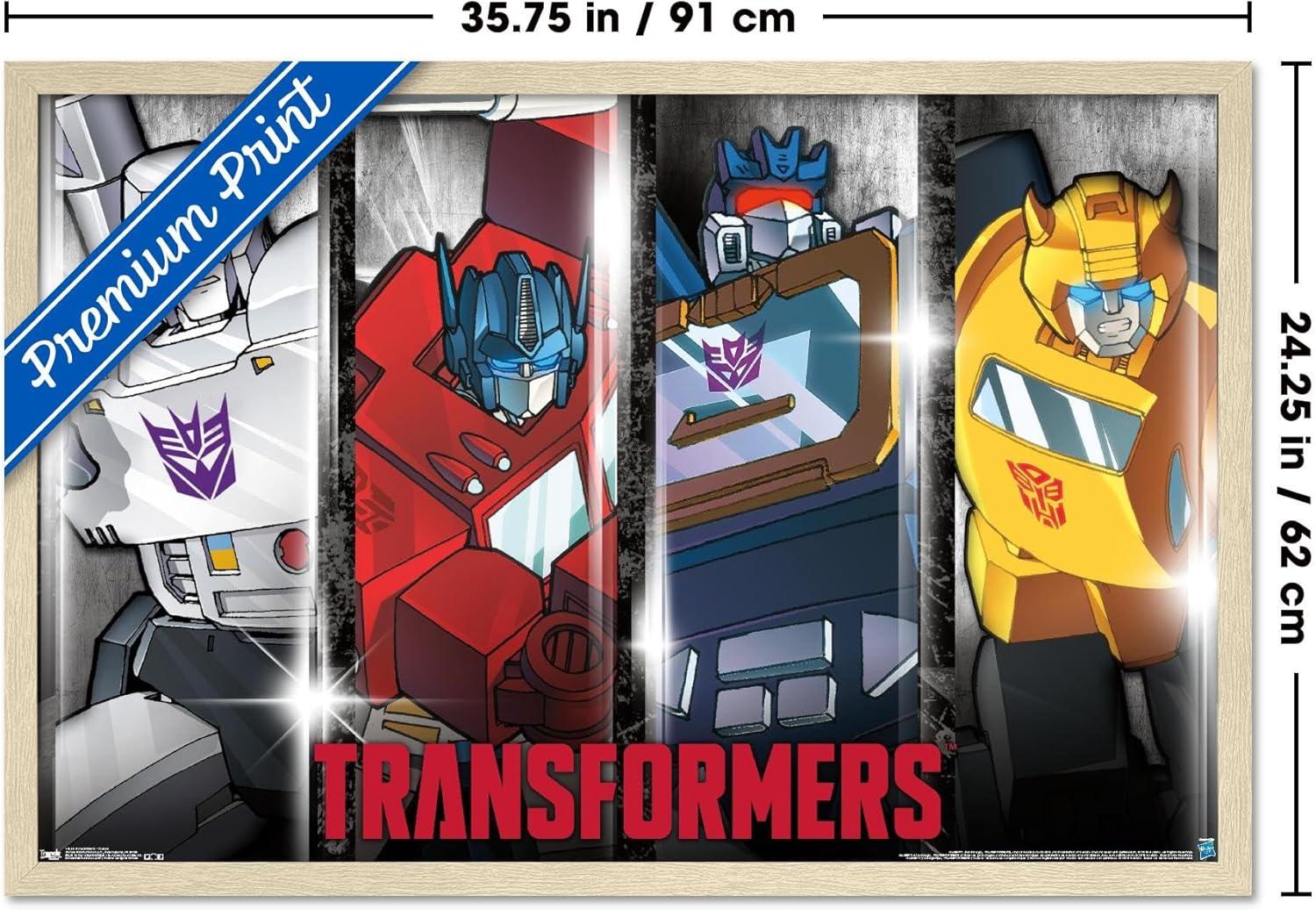 imageTrends International Hasbro Transformers Classic Wall Poster 22375quot x 34quot Premium Unframed VersionBlonde Framed Version