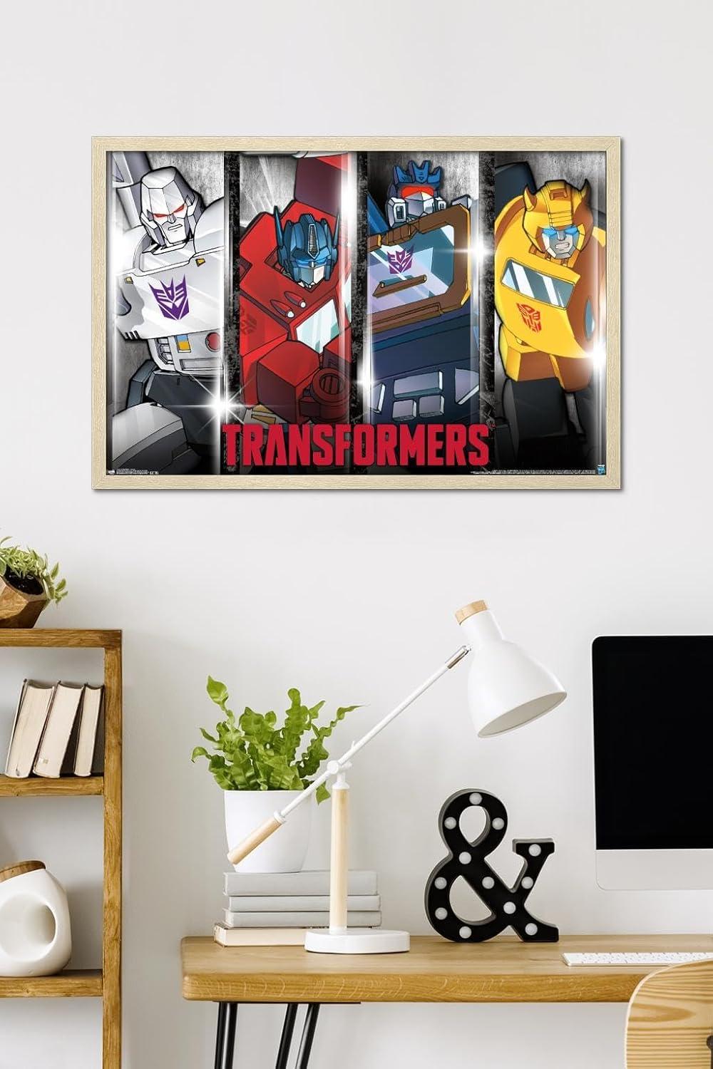 imageTrends International Hasbro Transformers Classic Wall Poster 22375quot x 34quot Premium Unframed VersionBlonde Framed Version