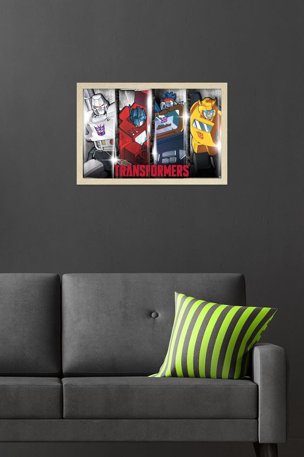imageTrends International Hasbro Transformers Classic Wall Poster 22375quot x 34quot Premium Unframed VersionBlonde Framed Version