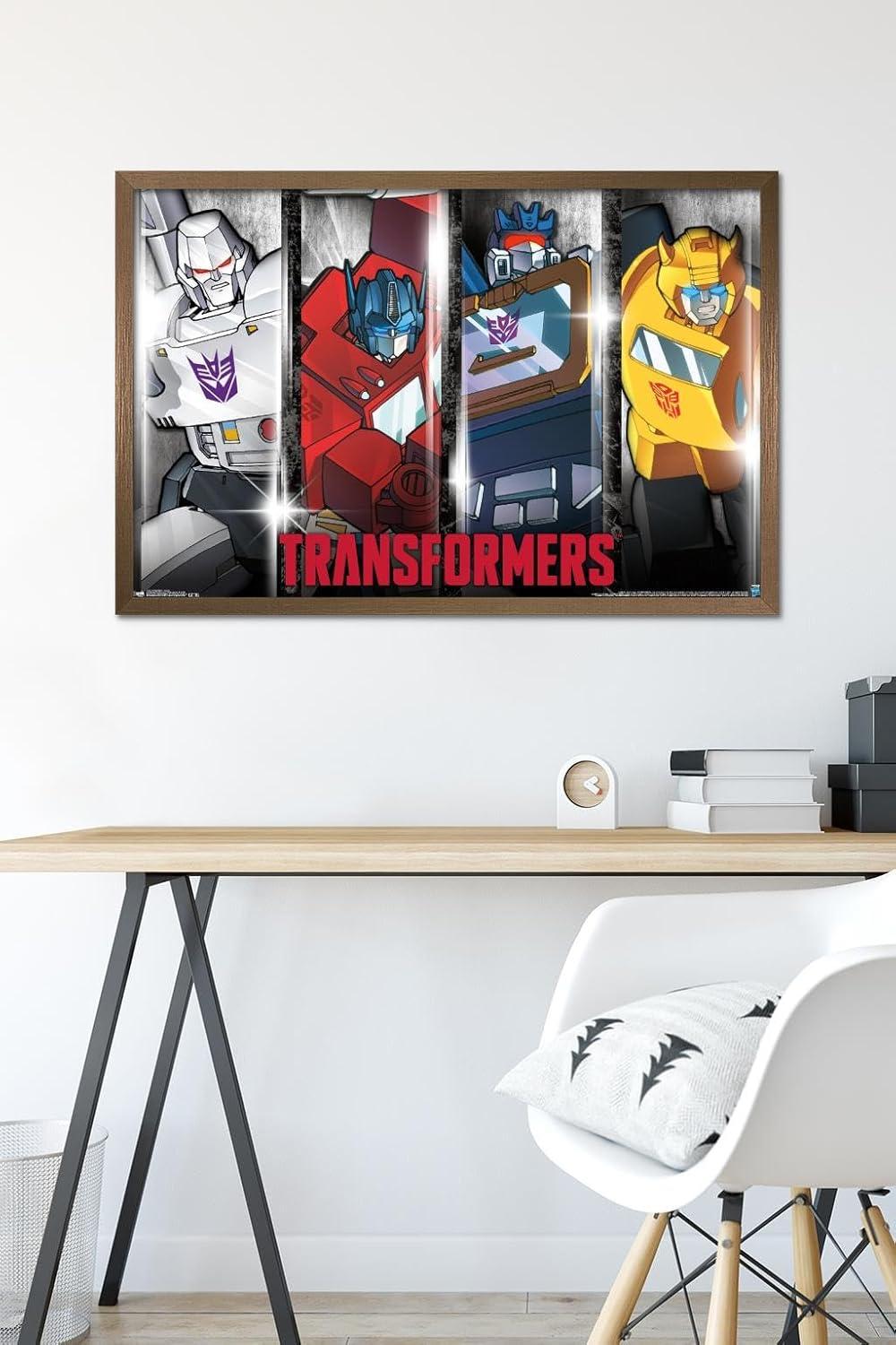 imageTrends International Hasbro Transformers Classic Wall Poster 22375quot x 34quot Premium Unframed VersionBronze Framed Version