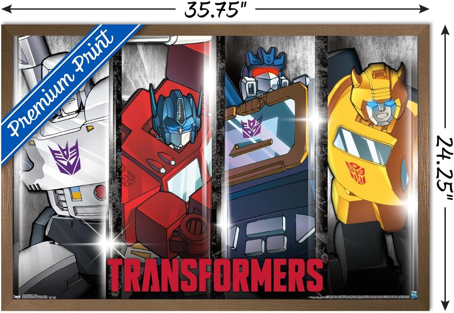 imageTrends International Hasbro Transformers Classic Wall Poster 22375quot x 34quot Premium Unframed VersionBronze Framed Version