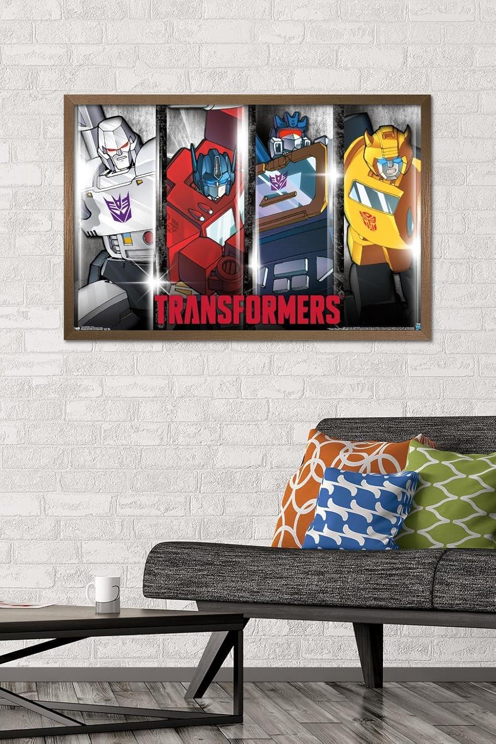 imageTrends International Hasbro Transformers Classic Wall Poster 22375quot x 34quot Premium Unframed VersionBronze Framed Version