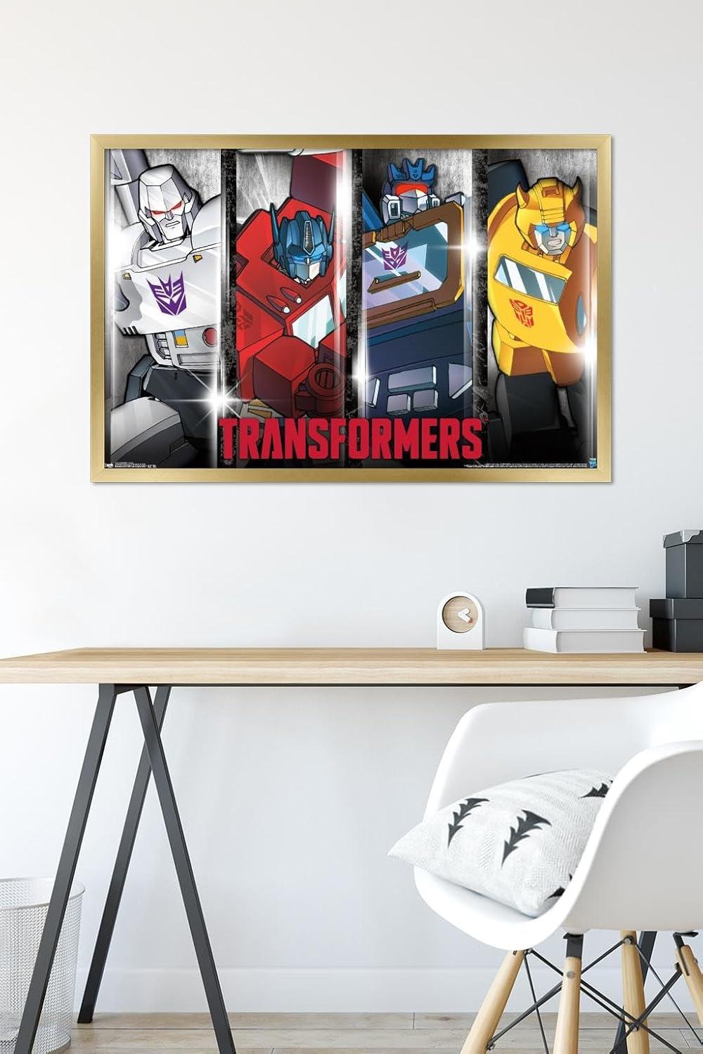 imageTrends International Hasbro Transformers Classic Wall Poster 22375quot x 34quot Premium Unframed VersionGold Framed Version