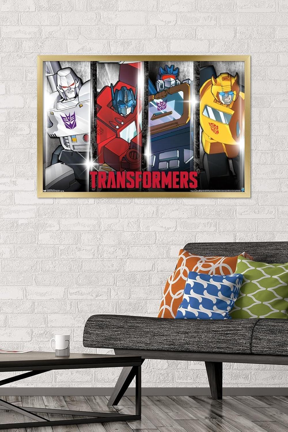 imageTrends International Hasbro Transformers Classic Wall Poster 22375quot x 34quot Premium Unframed VersionGold Framed Version