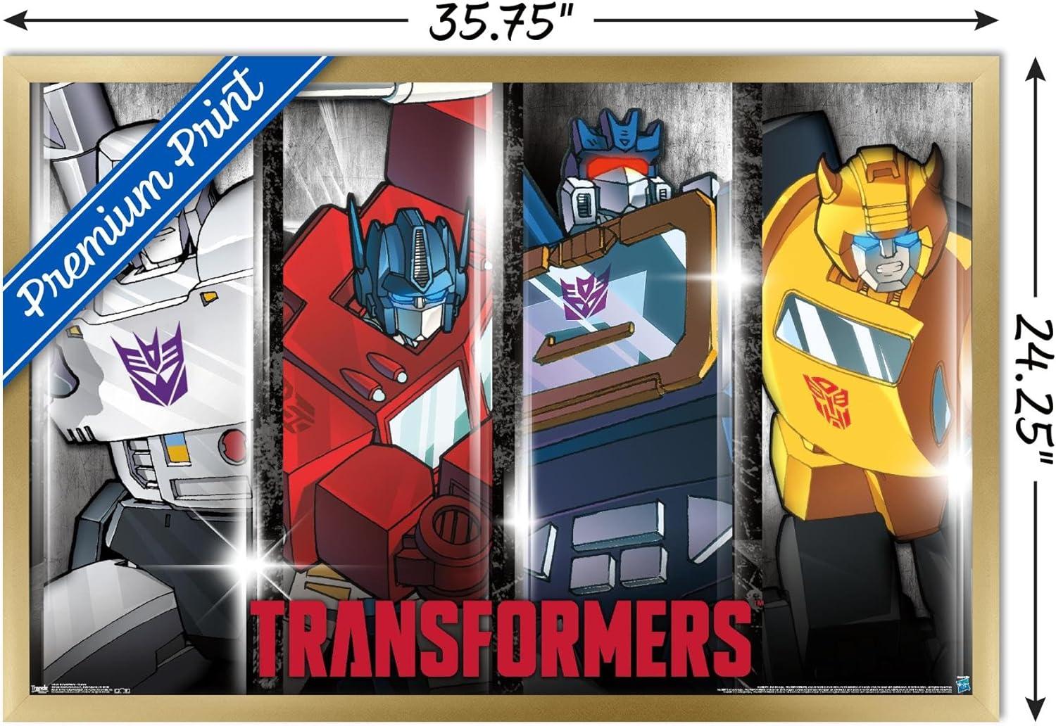 imageTrends International Hasbro Transformers Classic Wall Poster 22375quot x 34quot Premium Unframed VersionGold Framed Version