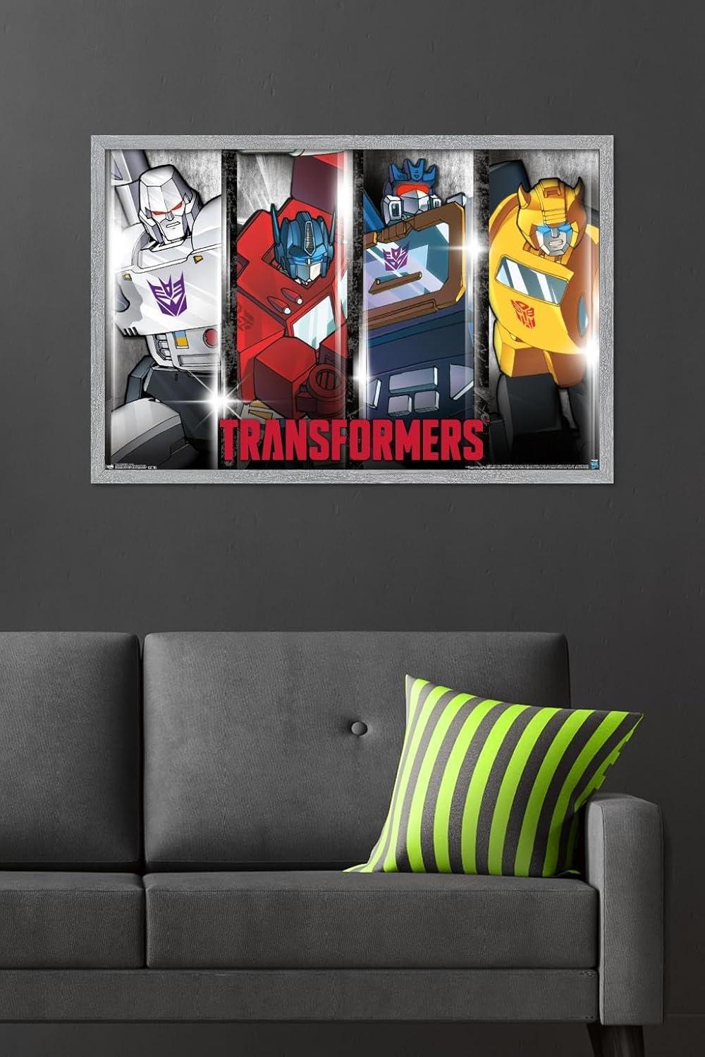 imageTrends International Hasbro Transformers Classic Wall Poster 22375quot x 34quot Premium Unframed VersionGray Framed Version