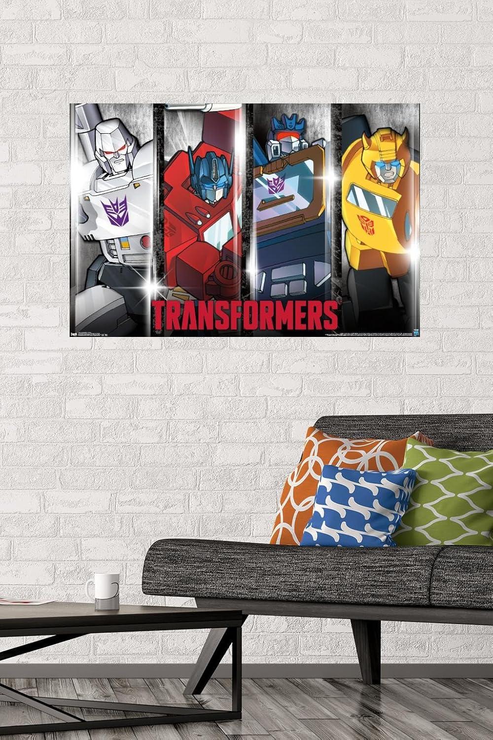 imageTrends International Hasbro Transformers Classic Wall Poster 22375quot x 34quot Premium Unframed VersionPremium Poster Mount Bundle