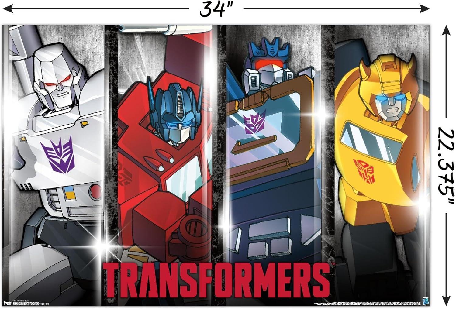 imageTrends International Hasbro Transformers Classic Wall Poster 22375quot x 34quot Premium Unframed VersionPremium Poster Mount Bundle
