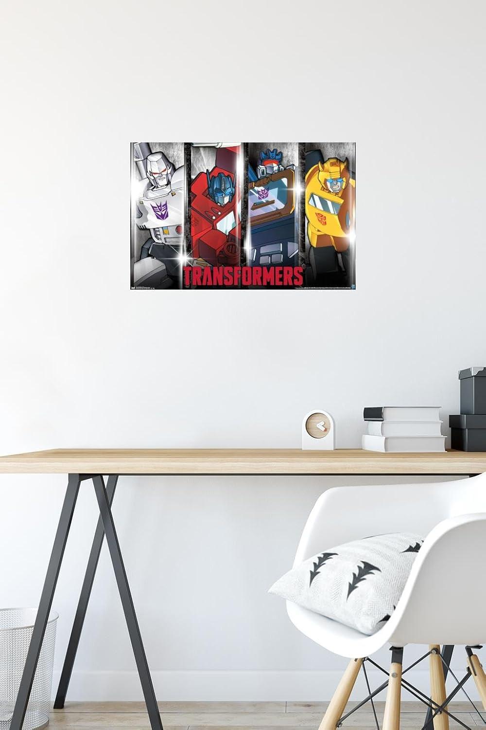 imageTrends International Hasbro Transformers Classic Wall Poster 22375quot x 34quot Premium Unframed VersionPremium Poster Mount Bundle