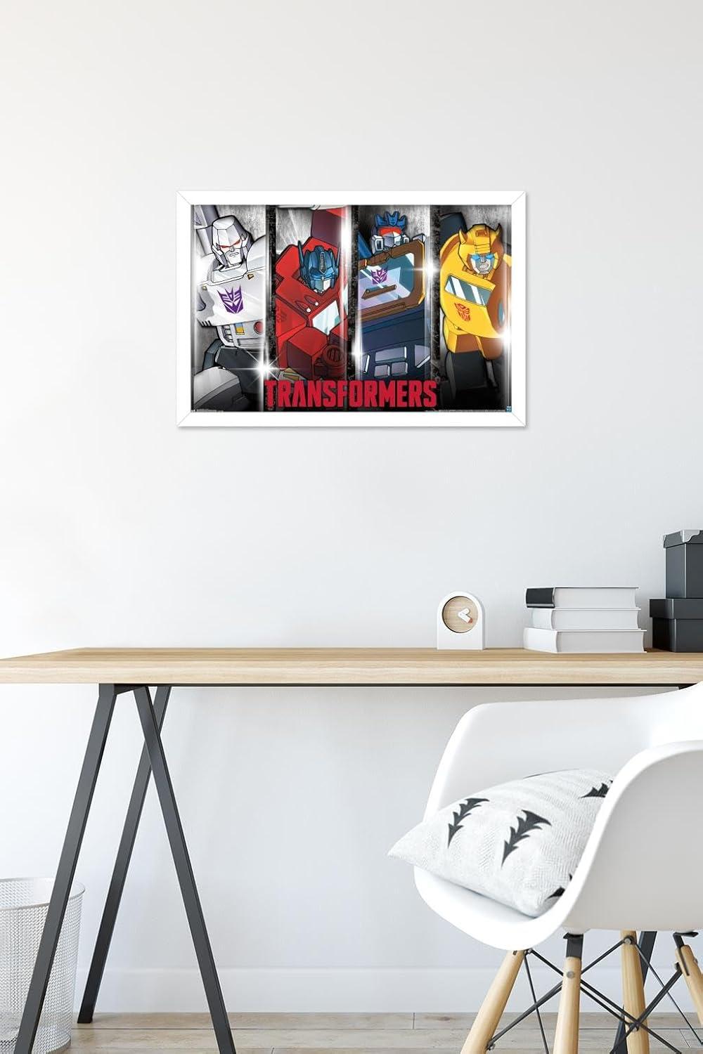 imageTrends International Hasbro Transformers Classic Wall Poster 22375quot x 34quot Premium Unframed VersionWhite Framed Version