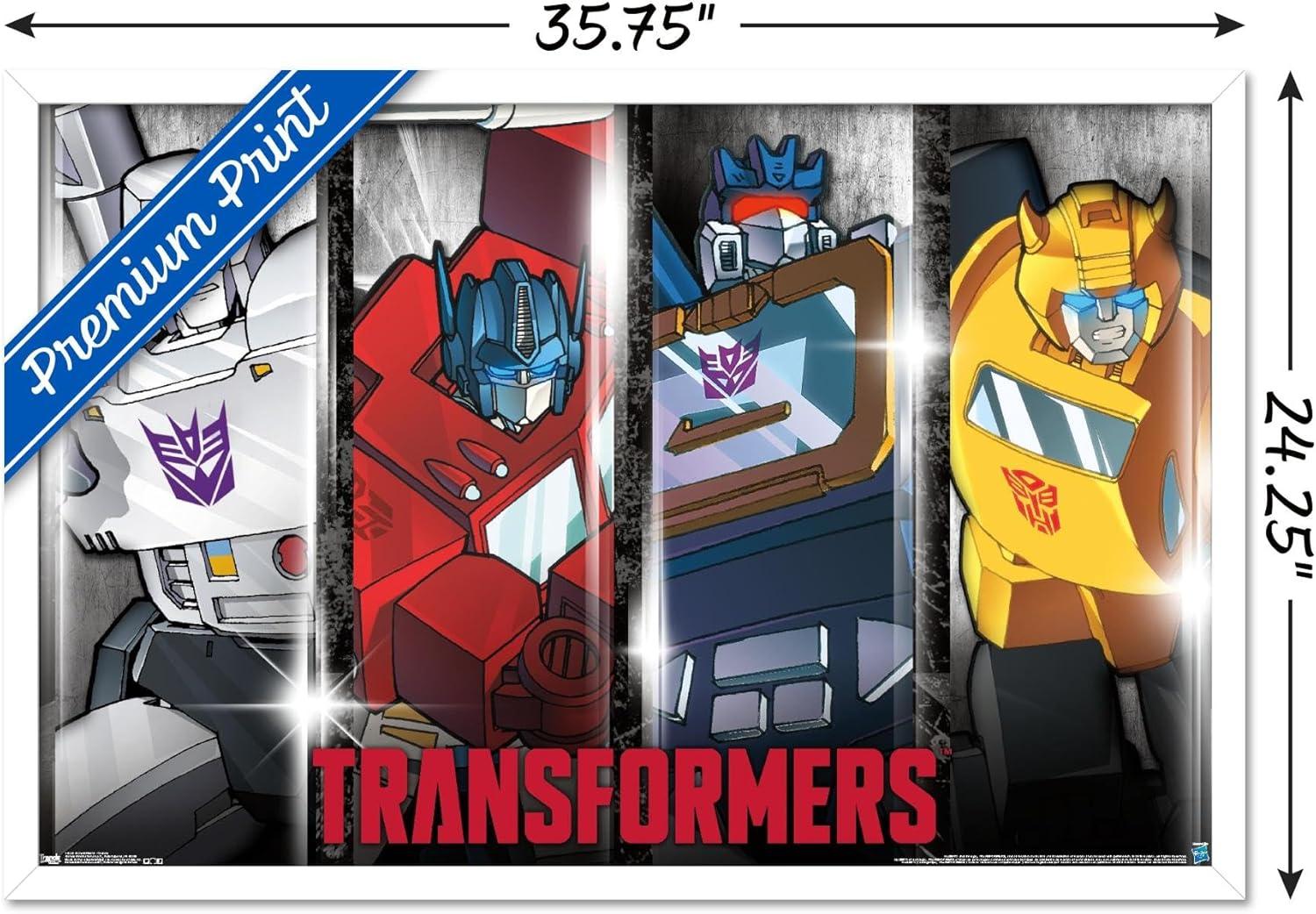 imageTrends International Hasbro Transformers Classic Wall Poster 22375quot x 34quot Premium Unframed VersionWhite Framed Version