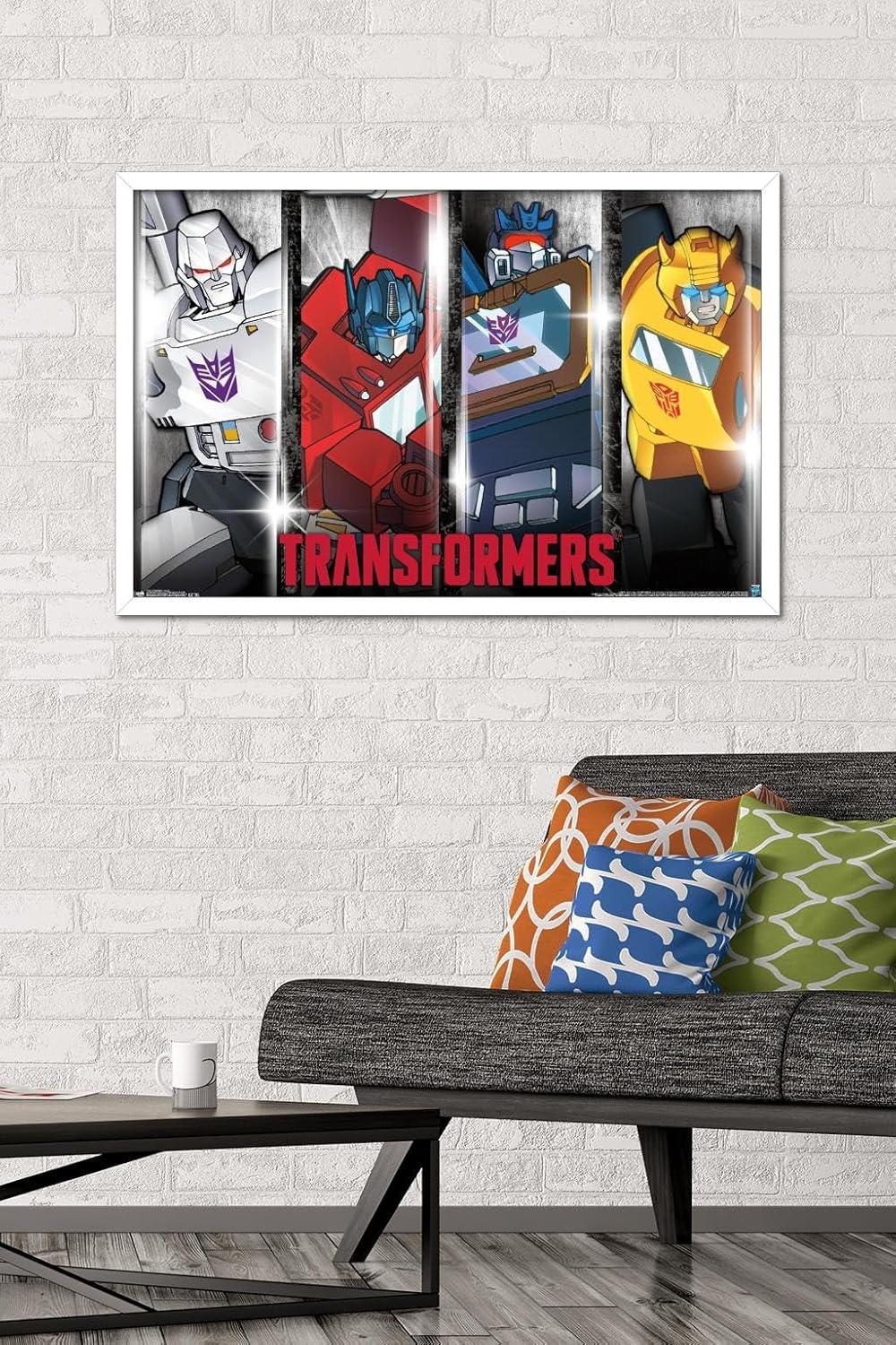 imageTrends International Hasbro Transformers Classic Wall Poster 22375quot x 34quot Premium Unframed VersionWhite Framed Version