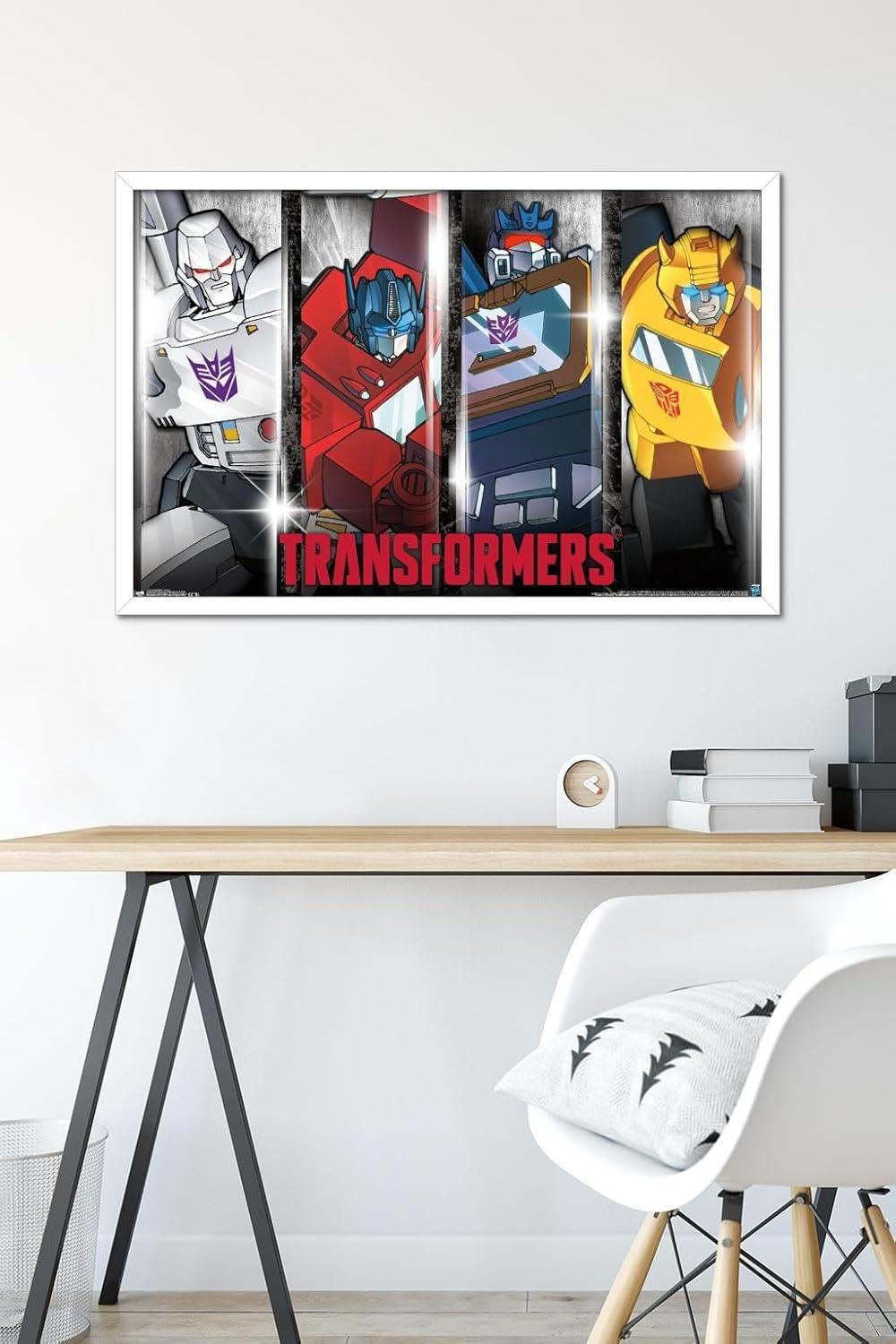 imageTrends International Hasbro Transformers Classic Wall Poster 22375quot x 34quot Premium Unframed VersionWhite Framed Version