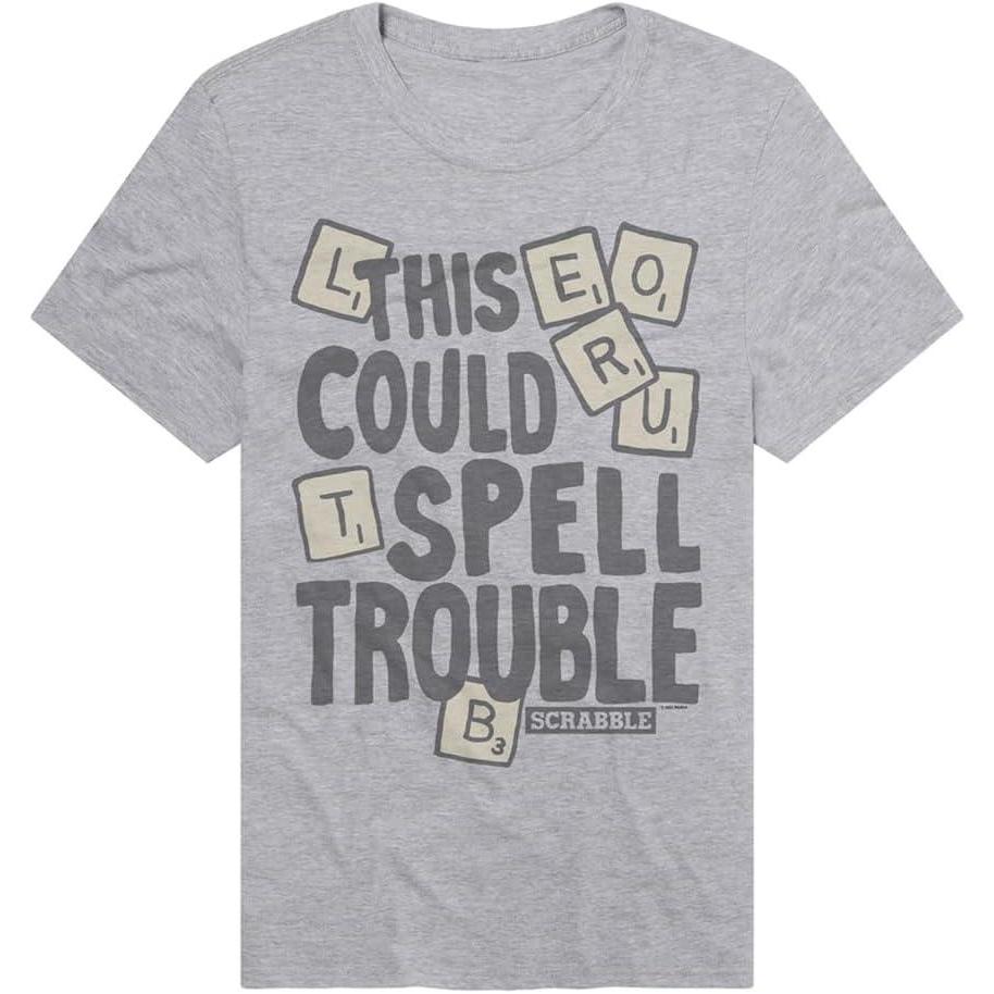 imagePopfunk Official Game Night Adult Unisex Classic RingSpun TShirt CollectionThe Spelling Bee Grey Heather