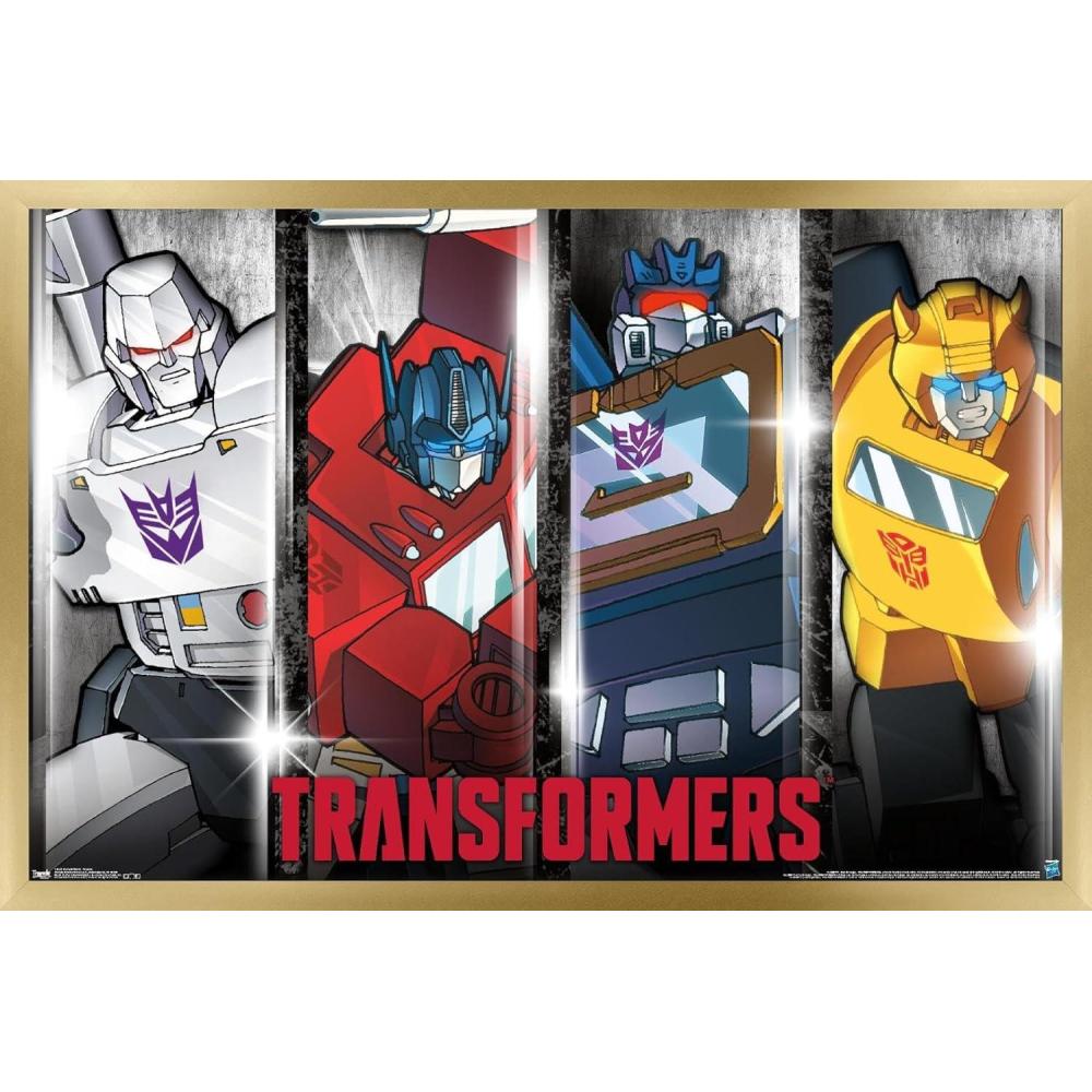 imageTrends International Hasbro Transformers Classic Wall Poster 22375quot x 34quot Premium Unframed VersionGold Framed Version