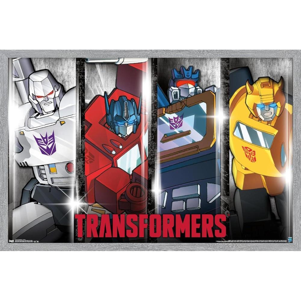 imageTrends International Hasbro Transformers Classic Wall Poster 22375quot x 34quot Premium Unframed VersionGray Framed Version