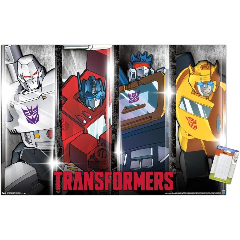 imageTrends International Hasbro Transformers Classic Wall Poster 22375quot x 34quot Premium Unframed VersionPremium Poster Mount Bundle