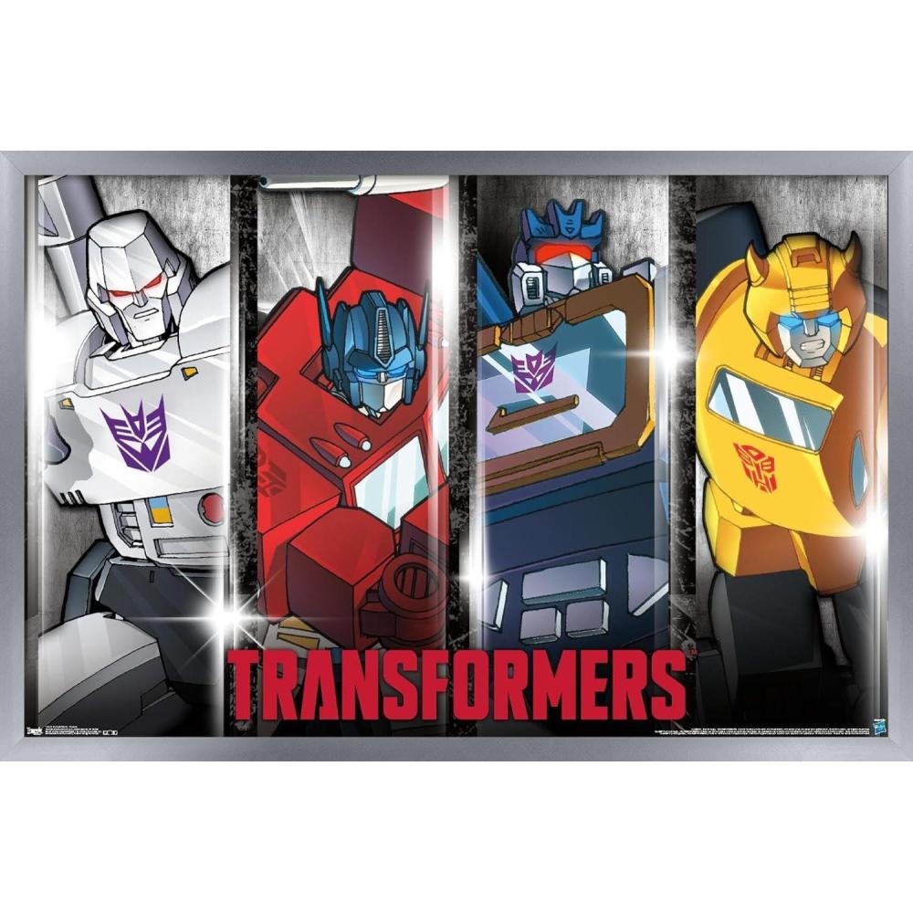 imageTrends International Hasbro Transformers Classic Wall Poster 22375quot x 34quot Premium Unframed VersionSilver Framed Version