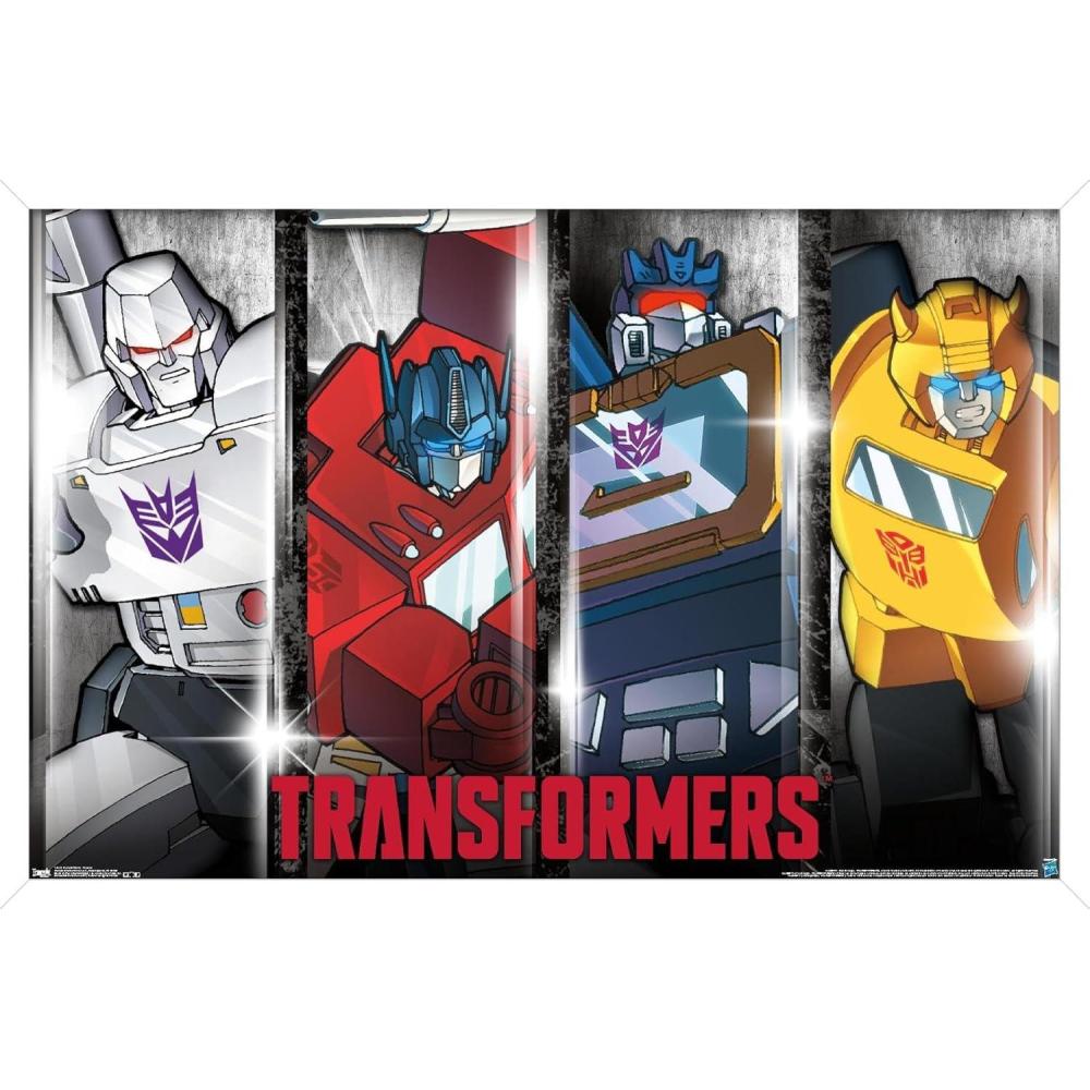 imageTrends International Hasbro Transformers Classic Wall Poster 22375quot x 34quot Premium Unframed VersionWhite Framed Version