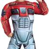Disguise costumes Optimus Prime Rescue Bot Toddler Muscle Costume(Red/Blue)