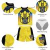 Dreamwave Transformers Bumblebee Raglan Costume Swim Rash Guard Swim Trunks Set Yellow