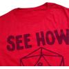 Popfunk Official Game Night Adult Unisex Classic Ring-Spun T-Shirt Collection(The D&d – Red)